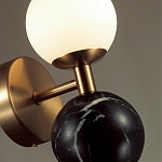 Бра с шарообразным матовым плафоном и шаром из камня на металлическом основании Orb Essence варинант исполнения - 9 | Loft Concept во Владивостоке