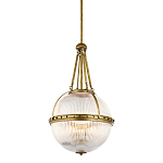 Подвесной светильник с рифленым стеклянным плафоном в форме шара Kichler варинант исполнения - 1 | Loft Concept во Владивостоке