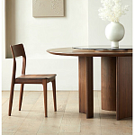 Стол обеденный круглый с двойной столешницей Walnut Wood Table варинант исполнения - 1 | Loft Concept во Владивостоке