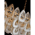 Люстра овальная с многослойными белыми и прозрачными подвесками Character Chandelier варинант исполнения - 4 | Loft Concept во Владивостоке