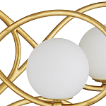 Люстра с закругленным каркасом золотого цвета и белыми плафонами Round Curl варинант исполнения - 1 | Loft Concept во Владивостоке