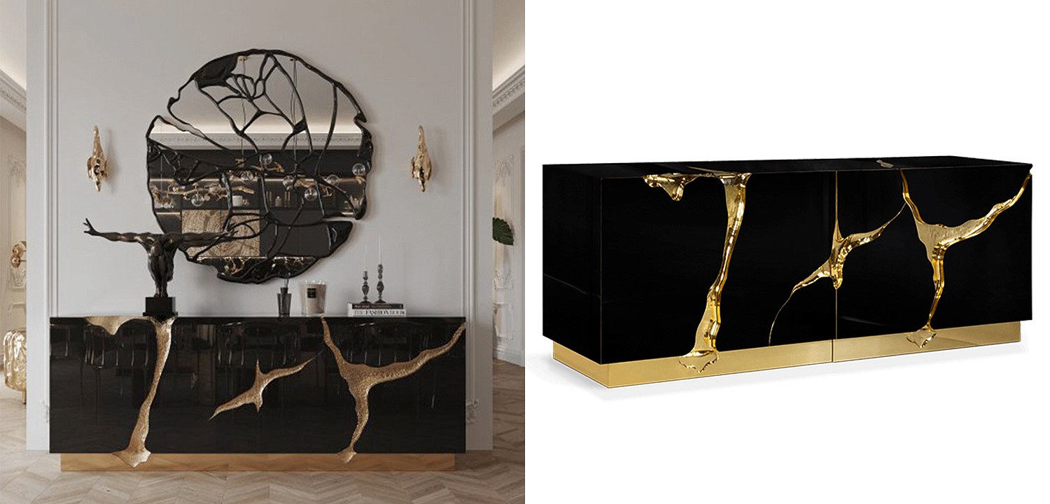 Буфет Modern Contemporary Lapiaz Sideboard Boca do Lobo Черный Буфет Modern Contemporary Lapiaz Sideboard Boca do Lobo Черный - Loft-Concept во Владивостоке