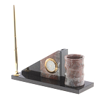 Настольный письменный набор из яшмы с часами Manager Organizer варинант исполнения - 2 | Loft Concept во Владивостоке