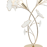 Настольная лампа с изогнутыми золотыми ветвями и белыми лепестками Wintery flovers варинант исполнения - 1 | Loft Concept во Владивостоке