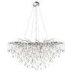 Люстра подвесная с прозрачными стеклянными подвесками в форме капель Диаметр 100 см Droplet Chandelier варинант исполнения - 12 | Loft Concept во Владивостоке