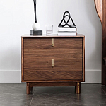 Прикроватный деревянный столик с ящиками Moon Walnut Furniture варинант исполнения - 2 | Loft Concept во Владивостоке