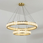 Люстра с 2-мя кольцами из натурального камня с регулируемыми плафонами Durability of Stone варинант исполнения - 2 | Loft Concept во Владивостоке