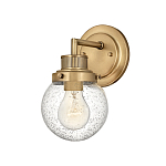 Бра для ванных комнат с прозрачным шарообразным плафоном из стекла с пузырьками на круглом основании Hinkley варинант исполнения - 1 | Loft Concept во Владивостоке