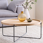 Журнальный стол с круглой деревянной столешницей Urban Style Space варинант исполнения - 2 | Loft Concept во Владивостоке