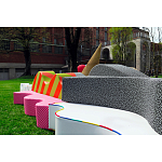 Дизайнерский модульный диван волнистой формы с цветным принтом Poltronova Superonda Sofa варинант исполнения - 37 | Loft Concept во Владивостоке