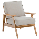 Кресло с каркасом из массива дуба Deniaud Oak Beige Armchair варинант исполнения - 1 | Loft Concept во Владивостоке