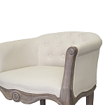 Кресло низкое в стиле прованс Бежевый Лен Louis French Armchair  варинант исполнения - 4 | Loft Concept во Владивостоке