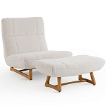 Кресло с обивкой букле Lino White  Boucle Armchair варинант исполнения - 6 | Loft Concept во Владивостоке