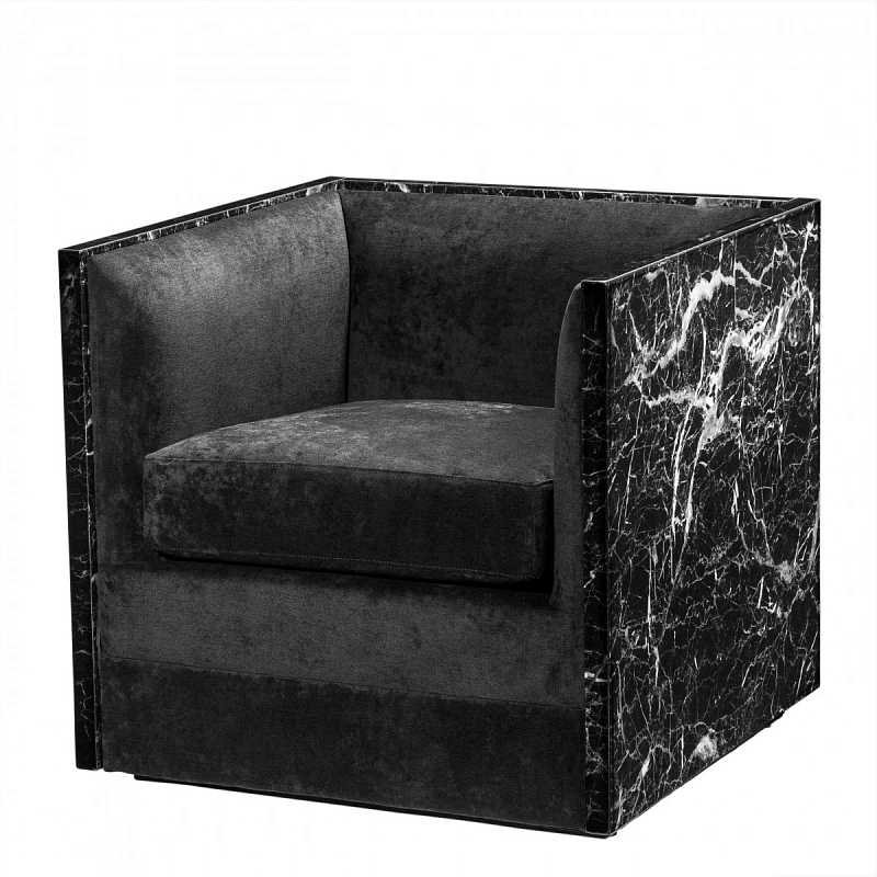 Кресло Eichholtz Chair Calabria Черный Черный Мрамор Nero Кресло Eichholtz Chair Calabria Черный Черный Мрамор Nero во Владивостоке | Loft Concept