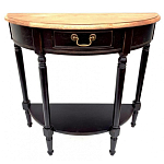 Консоль полукруглая из массива березы с ящиком и полкой в стиле прованс Vintage варинант исполнения - 2 | Loft Concept во Владивостоке