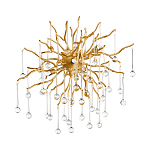 Бра с лучеобразным основанием и подвесками из прозрачного стекла в виде длинных капель Droplet Chandelier варинант исполнения - 1 | Loft Concept во Владивостоке