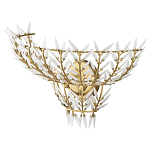 Бра золотого цвета с белыми стеклянными лепестками Hanging Flowers варинант исполнения - 2 | Loft Concept во Владивостоке