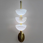 Бра с 3-мя мраморными плафонами в форме чаши Warm Marble Light варинант исполнения - 4 | Loft Concept во Владивостоке