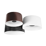 Потолочный светильник с 3-мя цилиндрическими абажурами черного белого и коричневого цвета Urban Dome варинант исполнения - 3 | Loft Concept во Владивостоке