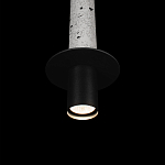 Подвесной светильник с узким цилиндрическим плафоном и черным металлическим декором Concrete Pipe варинант исполнения - 13 | Loft Concept во Владивостоке