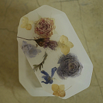 Шкатулка из эпоксидной смолы с цветами белая Epoxy Resin Flowers Box White варинант исполнения - 2 | Loft Concept во Владивостоке