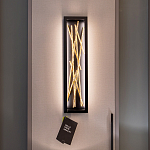 Бра в прямоугольной черной рамке с декором в виде ветвей в золотой отделке Hinkley варинант исполнения - 7 | Loft Concept во Владивостоке