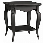 Стол журнальный черный из массива бука с полкой в стиле прованс Black Provence варинант исполнения - 2 | Loft Concept во Владивостоке