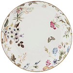 Ваза фарфоровая белая на ножке с рисунком цветов Garden Whisper Porcelain Set  варинант исполнения - 1 | Loft Concept во Владивостоке