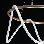 Люстра подвесная круглая золотого цвета с белыми изогнутыми световыми линиями Luke Lampco Tracer Lamp варинант исполнения - 8 | Loft Concept во Владивостоке