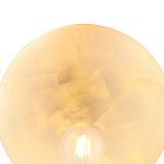 Бра с золотым круглым отражателем и открытой лампой Sun Glow Disc варинант исполнения - 5 | Loft Concept во Владивостоке