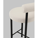 Стул полубарный Floreo букле молочный варинант исполнения - 3 | Loft Concept во Владивостоке