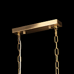 Люстра прямоугольная на цепях с прозрачными трубками и волнистым краем Nembus варинант исполнения - 12 | Loft Concept во Владивостоке