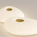 Потолочный светильник с тремя овальными матовыми плафонами TRIDalmen варинант исполнения - 2 | Loft Concept во Владивостоке