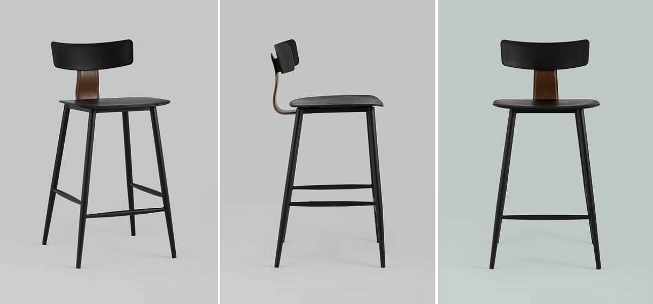 Стул Барный ANT Black Eco-Leather Стул Барный ANT Black Eco-Leather - Loft-Concept во Владивостоке