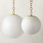 Подвесной светильник в форме шара из белого текстурного стекла Atmosphere варинант исполнения - 2 | Loft Concept во Владивостоке