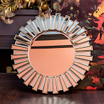 Зеркало круглое с лучами из зеркальных фацетов Silver Facet варинант исполнения - 3 | Loft Concept во Владивостоке