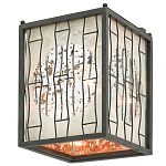 Бра с круглой зеркальной вставкой с эффектом ржавчины Stunning Radiance варинант исполнения - 3 | Loft Concept во Владивостоке