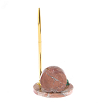 Часы настольные с шариковой металлической ручкой из натурального камня Stone Clock варинант исполнения - 9 | Loft Concept во Владивостоке