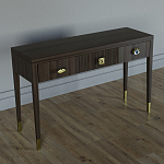 Дизайнерский Письменный стол Elsa Dreams Walnut с тремя ящиками варинант исполнения - 3 | Loft Concept во Владивостоке