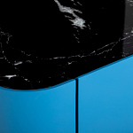 Тумба прикроватная чёрно-голубая с  ящиком Blue Cabinet варинант исполнения - 3 | Loft Concept во Владивостоке