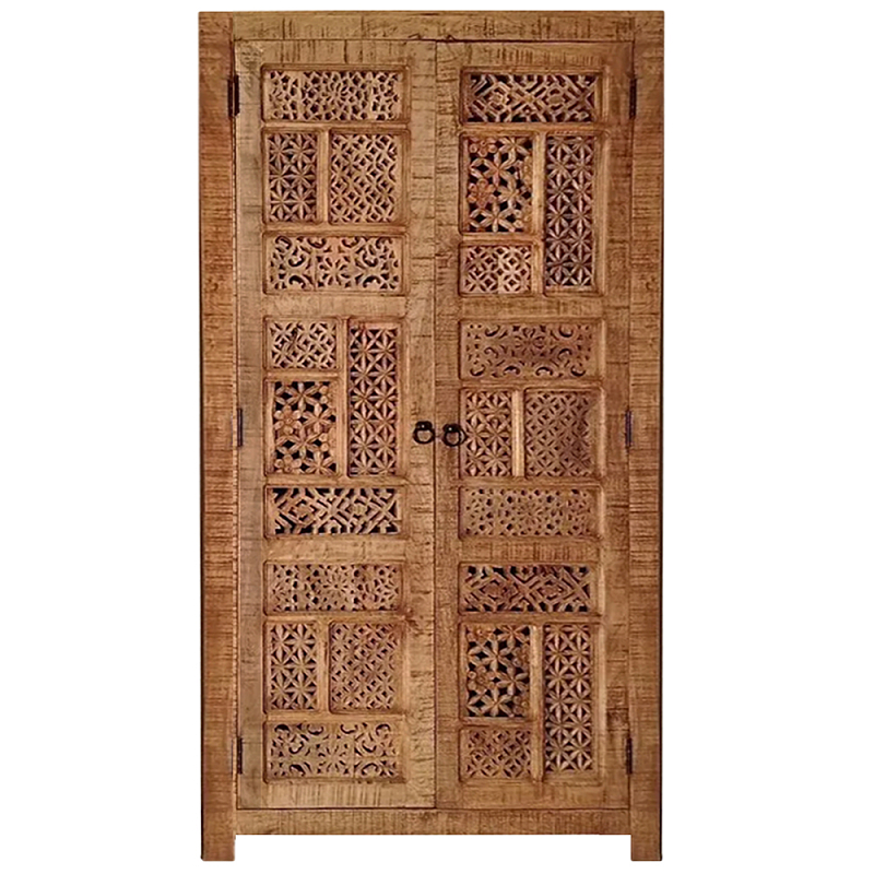 Этнический шкаф с орнаментом резьба из дерева Indian Antique Furniture Коричневый Этнический шкаф с орнаментом резьба из дерева Indian Antique Furniture Коричневый во Владивостоке | Loft Concept