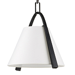 Подвесной светильник в форме конуса с белым тканевым абажуром и чёрным каркасом Stylish Solution варинант исполнения - 3 | Loft Concept во Владивостоке