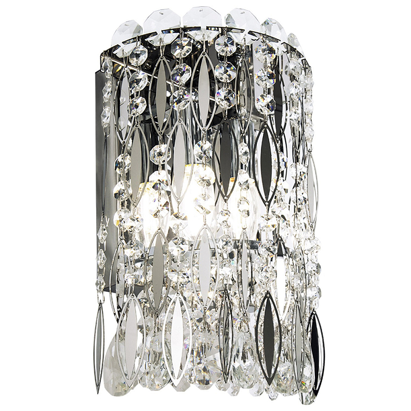 Бра с металлическими и хрустальными подвесками Bonnay Crystal Chrome Wall Lamp Хром Прозрачный Бра с металлическими и хрустальными подвесками Bonnay Crystal Chrome Wall Lamp Хром Прозрачный во Владивостоке | Loft Concept