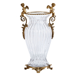 Ваза прозрачная с бронзовыми ручками в виде ангелов Eden Garden варинант исполнения - 1 | Loft Concept во Владивостоке