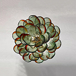 Люстра стеклянная с зелеными лепестками Green Leaf Fall варинант исполнения - 4 | Loft Concept во Владивостоке