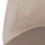 Барный стул со спинкой и металлической подставкой на 4-х деревянных ножках Бежевый Велюр Vendramin Chair варинант исполнения - 3 | Loft Concept во Владивостоке