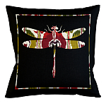 Подушка декоративная стрекоза цветной узор Ikat Pattern варинант исполнения - 1 | Loft Concept во Владивостоке