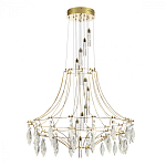 Люстра подвесная из металла с хрустальными прозрачными подвесками Quasar 81 варинант исполнения - 3 | Loft Concept во Владивостоке