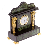 Часы настольные из натурального камня Нефрит с декором в виде Кариатиды Caryatid Stone Clock варинант исполнения - 2 | Loft Concept во Владивостоке