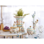 Шкатулка голубого цвета с цветочными орнаментами Blue Garden варинант исполнения - 8 | Loft Concept во Владивостоке